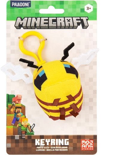 Minecraft plyšová kľúčenka včela - 1 kus