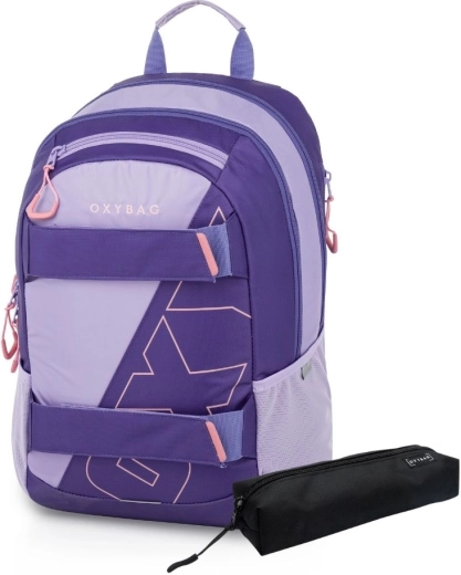 Študentský batoh a etue Oxybag Sport Half violet