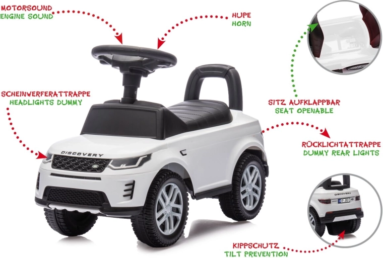 Odrážadlo a chodítko Land Rover Discovery 2 v 1 biele