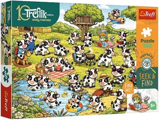 Puzzle Trefl Seek and Find – Svet kravičiek 100 dielikov