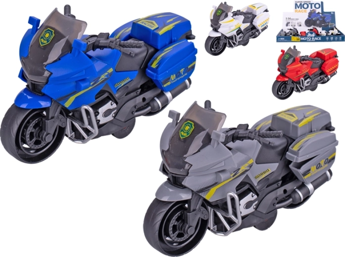 Policajná motorka na zotrvačník 14 cm