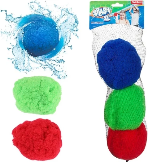 Toi Toys SPLASH super splash loptičky XL 15 cm - 3 kusy v sieťke