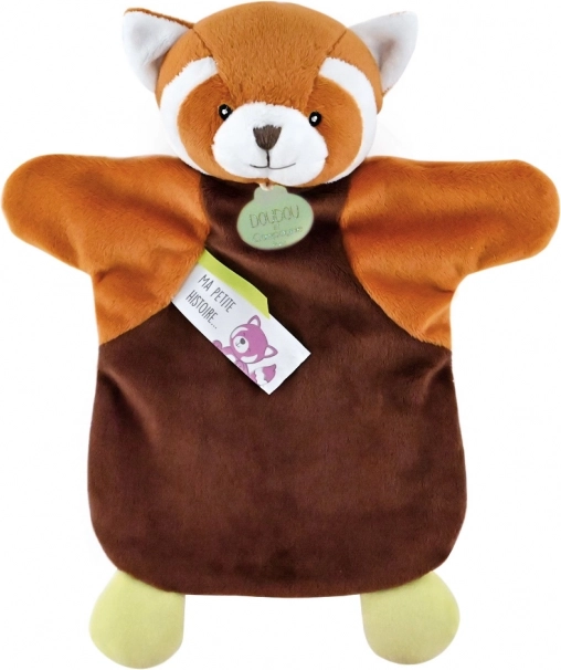 Plyšový maňuška panda červená 25 cm