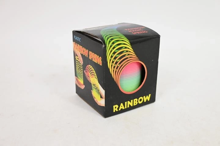 Dúhová pružina slinky 5 cm v krabičke