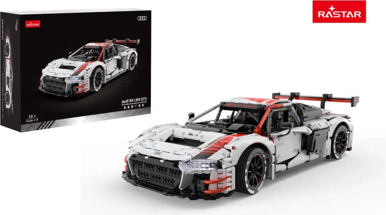 Stavebnica modelu auta RASTAR Audi R8 LMS GT3 1:8 biela