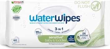 Vlhčené obrúsky WATERWIPES Baby & Toddler 3 v 1, 60 ks