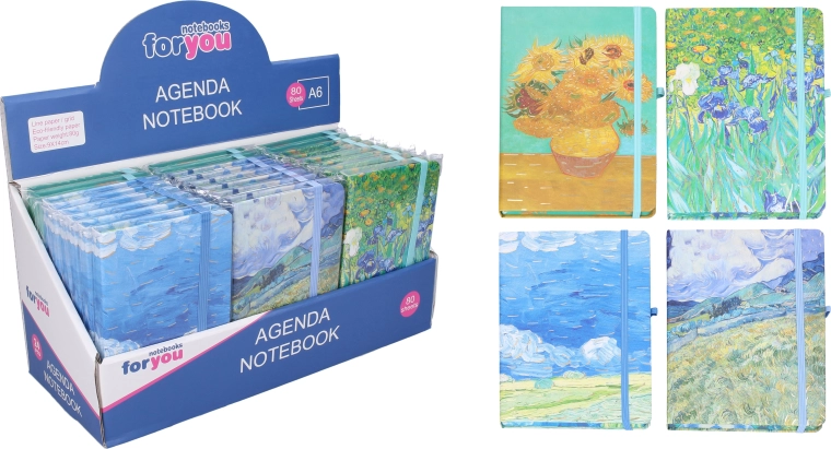 Linajkovaný zápisník 9 × 14 cm s motívmi – 1 kus