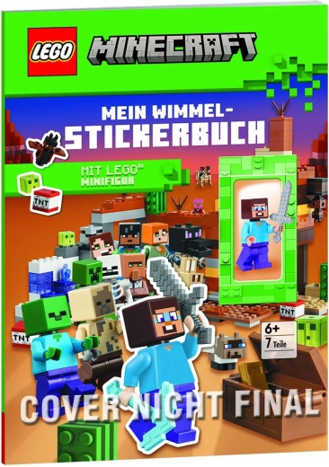 LEGO Minecraft – hľadacia samolepková kniha s minifigúrkou Steve - 1 kus