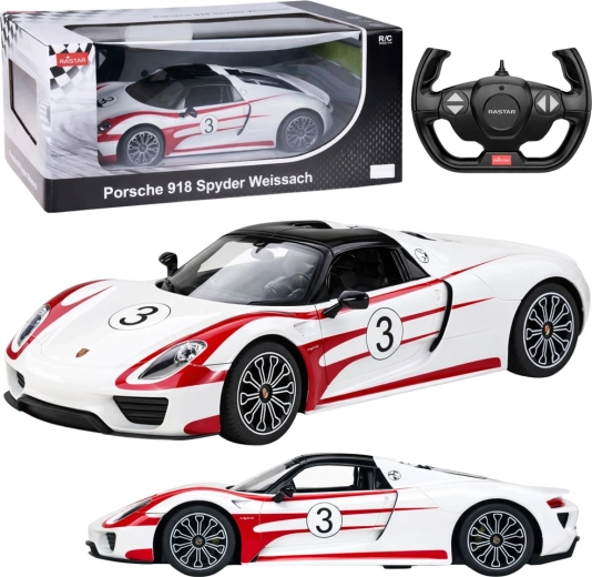 RC auto Porsche 918 Spyder Weissach 1:14 biela – Rastar