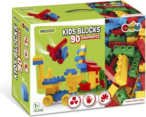 Stavebnica kociek Wader Kids Blocks – 90 dielov