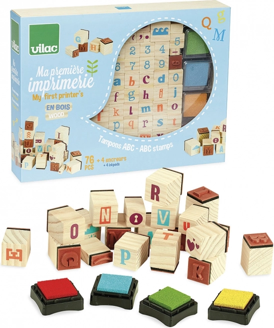 vilac drevené pečiatky abeceda