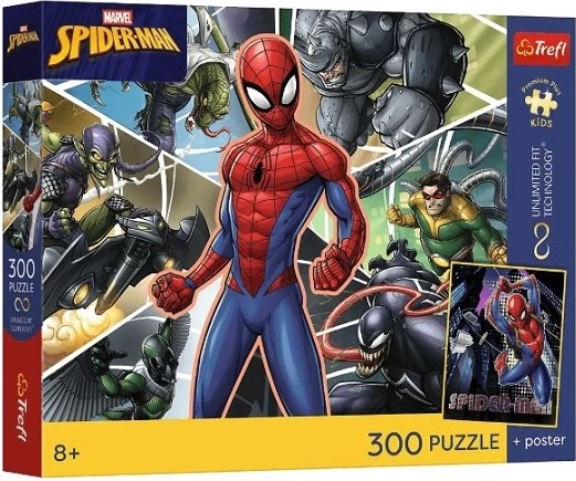 Detské puzzle Premium Plus Kids Spider-Man Skrytý hrdina 300 dielikov