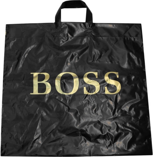 Nákupná igelitová taška BOSS čierna 50 × 50 cm