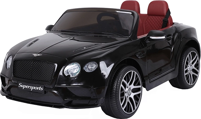 Elektrické autíčko BENTLEY Supersport, čierne, 2×6 V 7 Ah, dvojmotorové