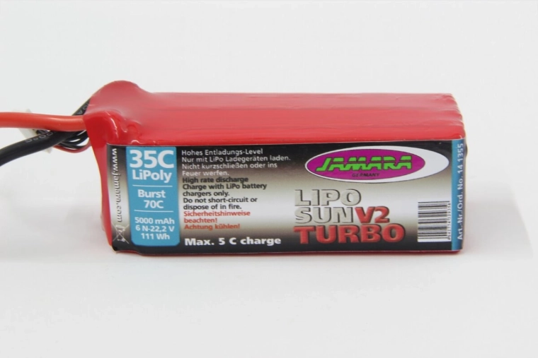 LiPo akumulátor LipoSun V2 22,2 V 5000 mAh 111 Wh 35C/70C s balancerovým konektorom GPR 6N