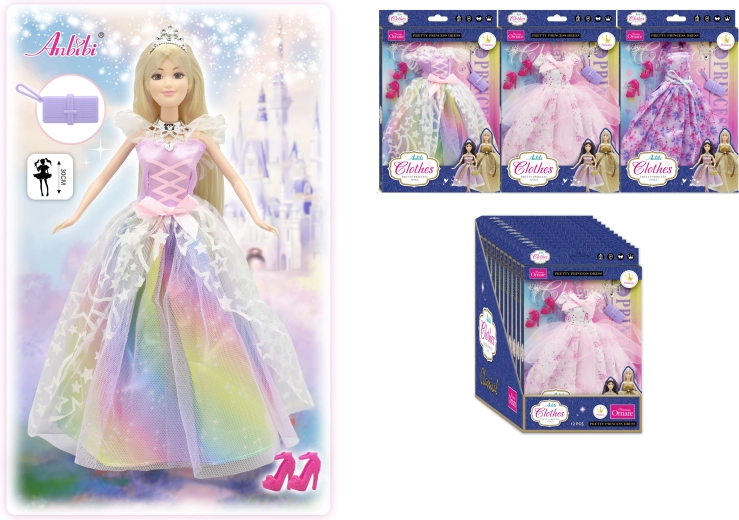 Klasické princeznovské šaty pre bábiky 30 cm SPARKYS (viac variantov)