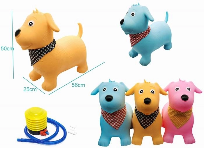 Skákací gumový psík s pumpičkou