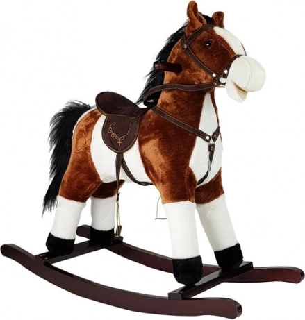 Hojdací kôň tmavohnedý so zvukmi a pohybmi