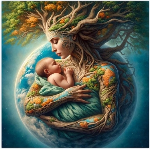 Diamantové maľovanie – matka s dieťaťom 30 × 40 cm