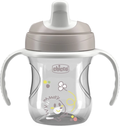 Chicco tréningový hrnček s držadlami, sivý, 6m+