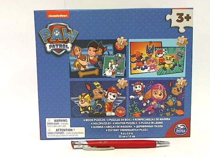 Spin Master Paw Patrol drevené puzzle 4v1
