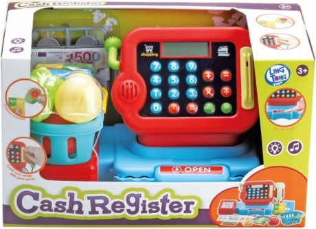 Detská pokladňa s doplnkami pre hru na obchod