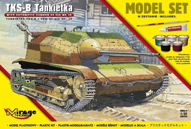 Tks-b poľská tanketka s kanónom nkm 20 mm wz. 38 stavebnica 1:35