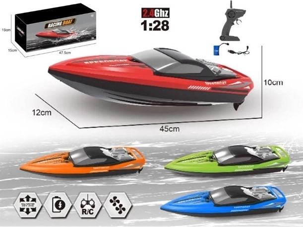 RC motorový čln 2,4 GHz s USB nabíjaním