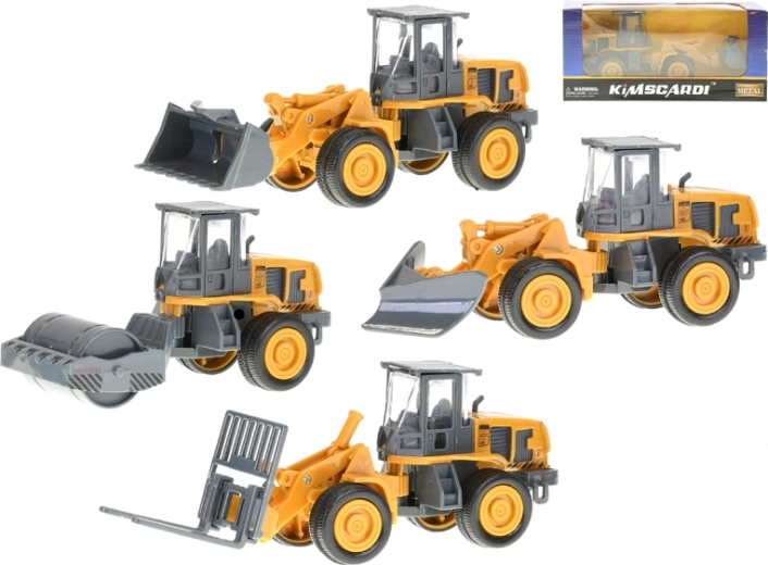 Kovové stavebné auto 12–15 cm s voľnobehom, 4 druhy