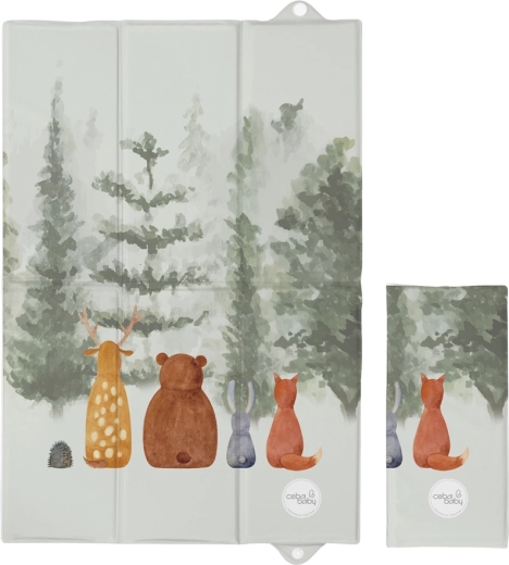 Ceba Baby cestovná prebaľovacia podložka basic forest companions 60 × 40 cm