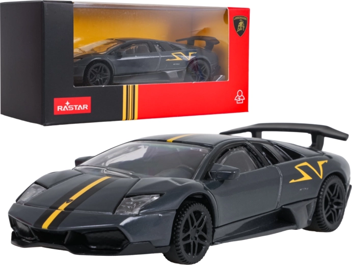 Kovový model Lamborghini Murciélago LP 670-4 SV Superveloce 1:43 sivý RASTAR