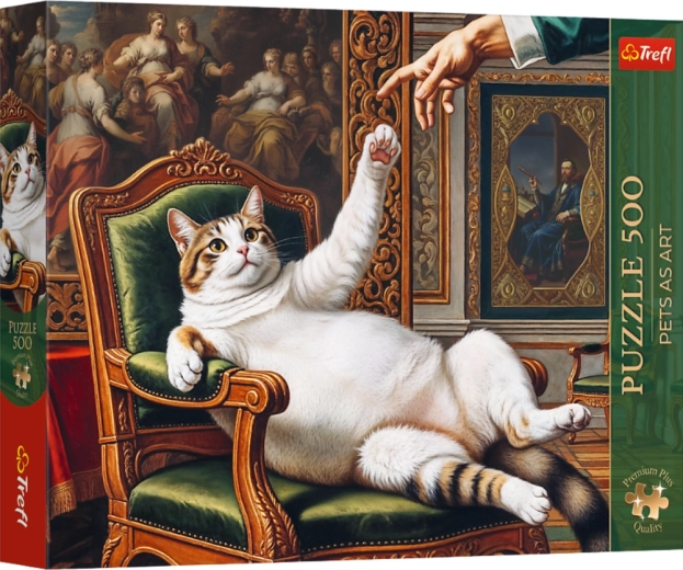 Puzzle 500 Premium Plus – Pets as Art: Jeho chlpaté veličenstvo