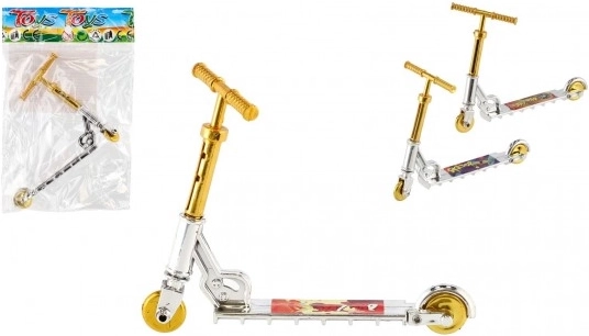 Mini prstová kolobežka plastová 10 cm s rôznymi farbami