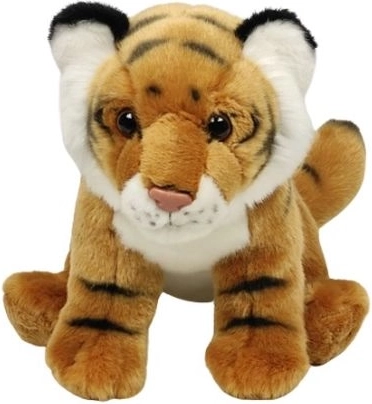 Sediaci plyšový tiger hnedý 25 cm