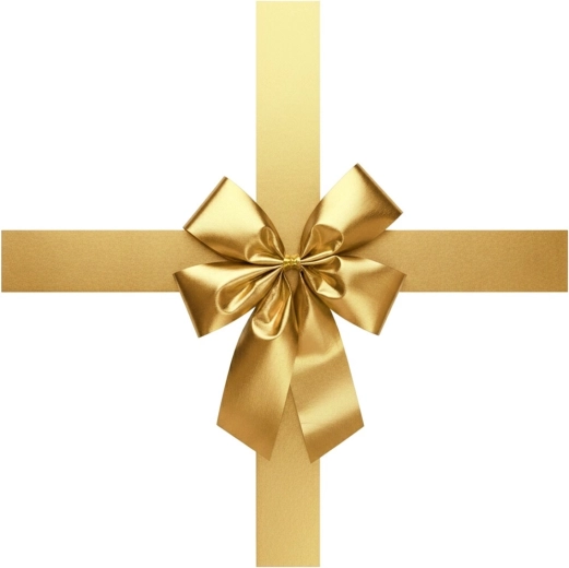 Zlatá dekoratívna mašľa na dvere 33 × 42 cm