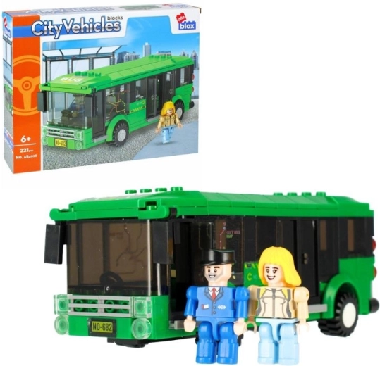 Stavebnica mestský autobus AlleBlox s figúrkami (221 dielikov)