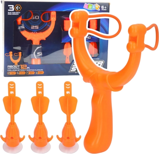 Súprava na streľbu Super Strike – prak so šípkami s prísavkami, 3 ks