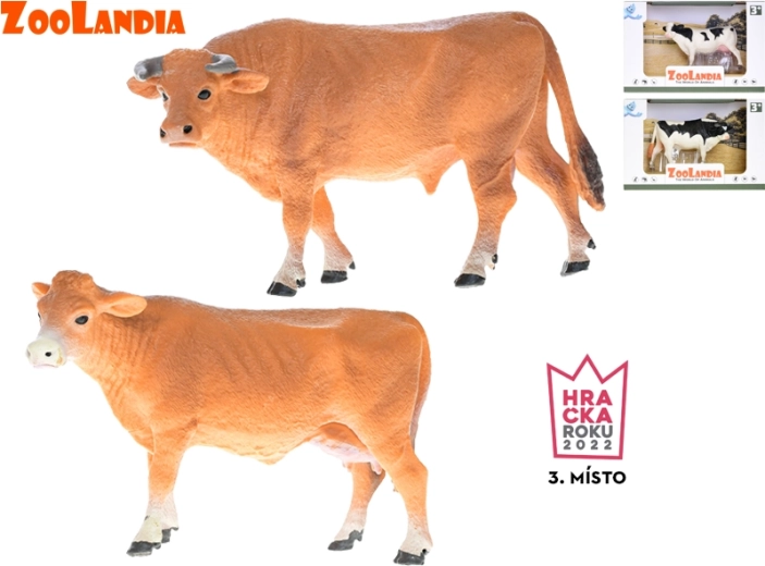 Zoolandia krava a býk plastové figúrky 13–14 cm