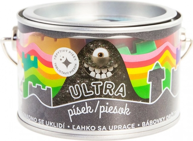 Ultra piesok s glitrami 200 g – čierny