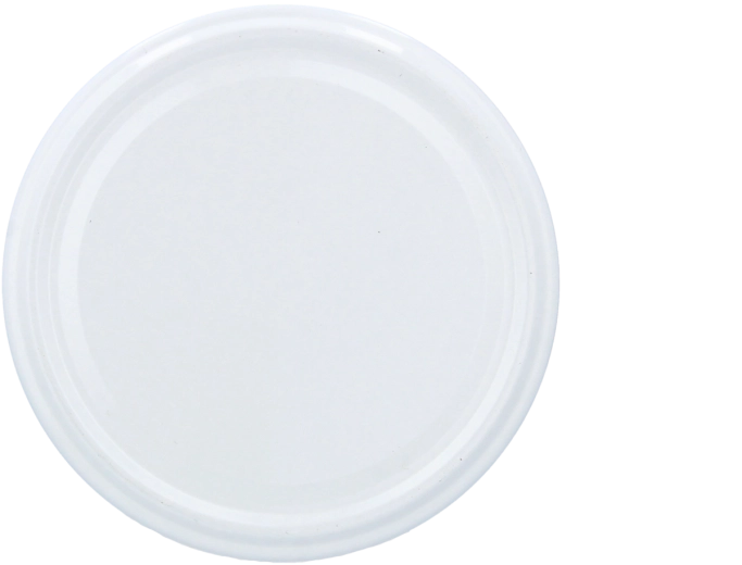 Biele kovové viečko Twist-Off 66 mm