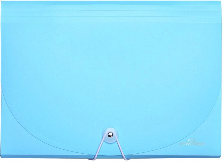 Dosky na dokumenty s gumičkou A4, 7 vreciek, pastelovo modré