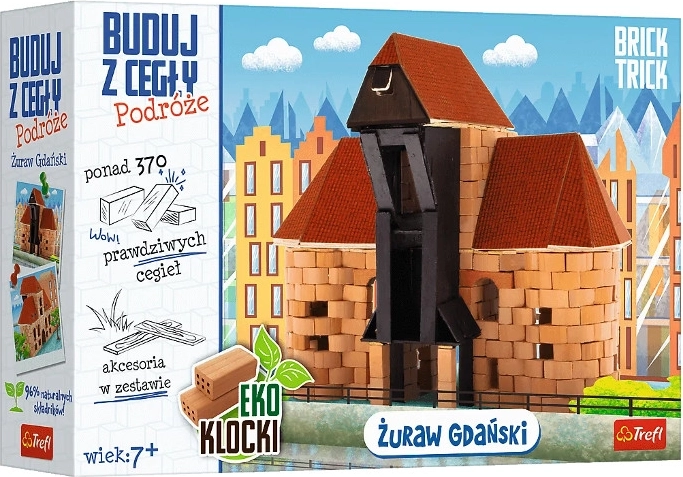 Brick Trick Cestovanie: Žuraw z Gdansku – mini model zo skutočných tehál