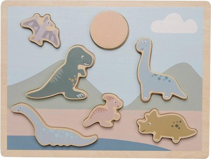 Jabadabado drevené vkladacie puzzle dinosaury