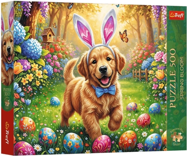 Trefl Premium Plus puzzle Spring Bloom: Veľkonočný pes 500 dielikov