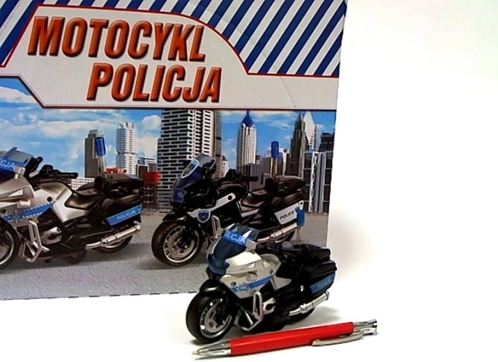 Policajná motorka so svetlom a zvukom 13 cm
