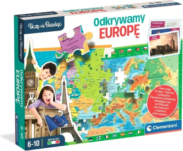 Objavujeme Európu – obojstranné puzzle a vzdelávacia kartová hra