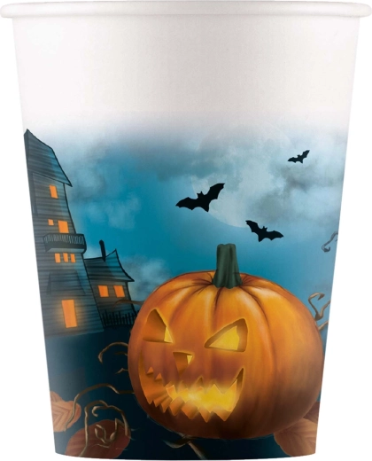 Papierové kelímky Halloween 200 ml, 8 ks