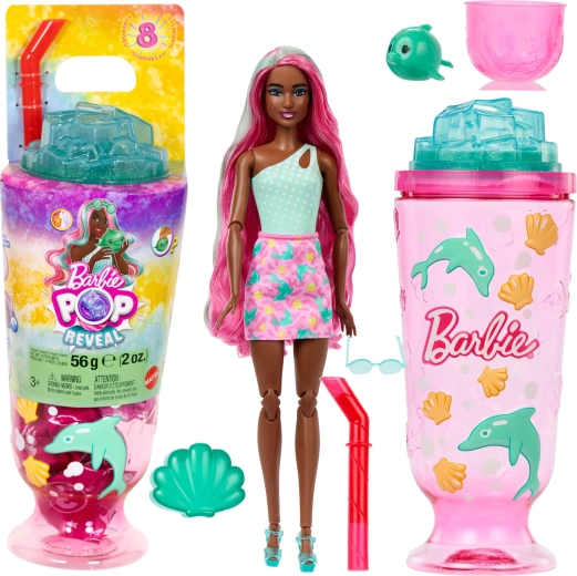 Barbie Pop Reveal podmorský svet – bábika s 8 prekvapeniami