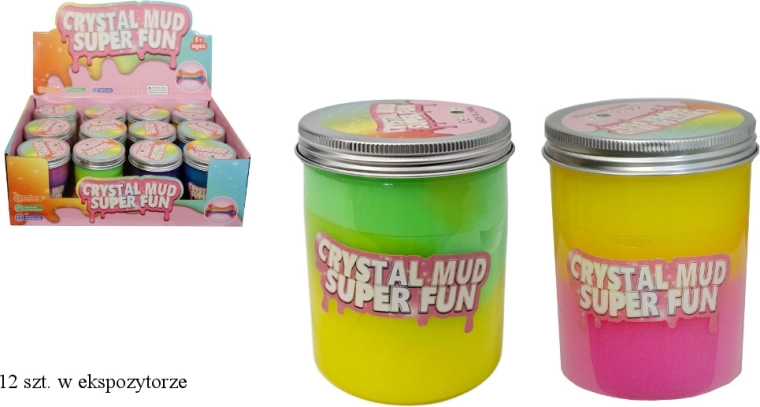 Farebný sliz v plastovom kelímku s viečkom