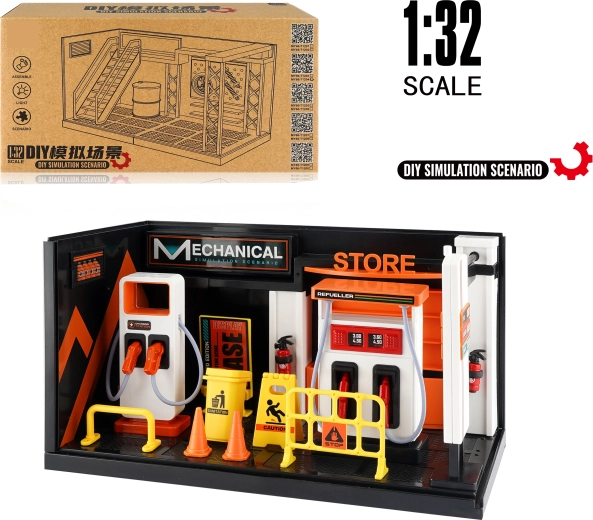 Model čerpacej a nabíjacej stanice 1:32 – kovové vyhotovenie